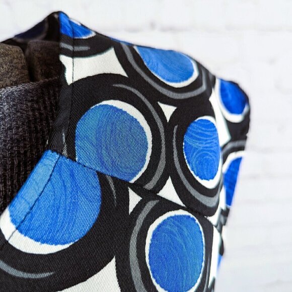 AB Studio Blue/Black/White Circles Sleeveless Dress - Picture 3 of 9